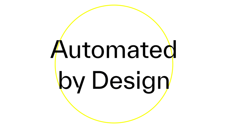 Automated by design exhibition logo